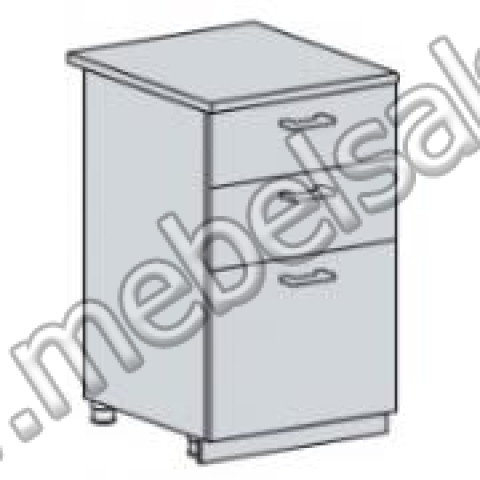 НУВЕЛЬ ШКАФ НИЖНИЙ 500 С 3 ЯЩИКАМИ (ШН3Я 500)